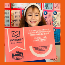 Load image into Gallery viewer, Children's Books &amp; Treats Gift Box Book Subscription Gift Box Happier Every Chapter
