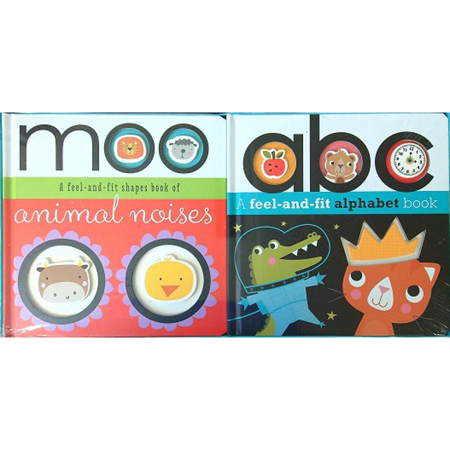 Animal Noises: A Feel-And-Fit Shapes Book/A Feel-And-Fit Alphabet Book Boxed Set