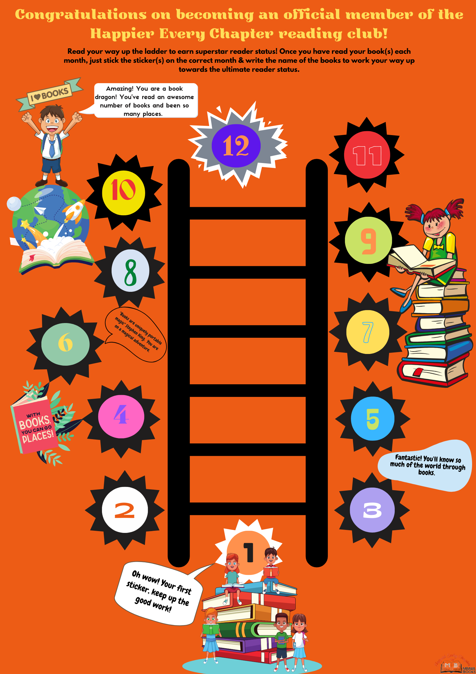 Happier Every Chapter Reading Ladder (Digital Download)