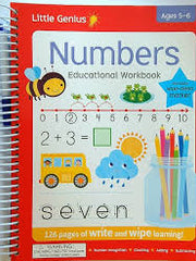 Numbers Write and Wipe Educational Workbook (Little Genius)