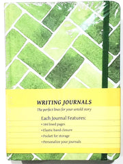 3 Pack Writing Journals Green Designs Thunder Bay Hardcover 144 Lined Elastic....