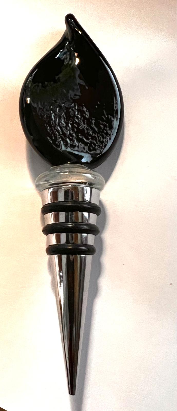 Glass Heart Bottle Stopper | Valentine's Day Heart Wine Stopper - Champagne/Wine Bottle Stopper, Handmade Glass Wine Stoppers – Wine Accessories Gift - Wine Corker / Sealer