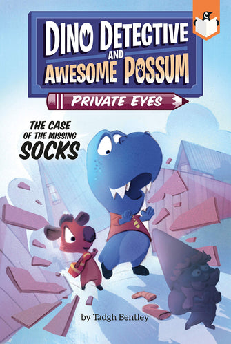 The Case of the Missing Socks (Dino Detective and Awesome Possum, Private Eyes, Bk. 2) (Paperback) Children's Books Happier Every Chapter   