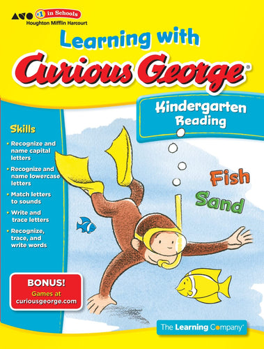 Learning with Curious George Kindergarten Reading Children's Books Happier Every Chapter   