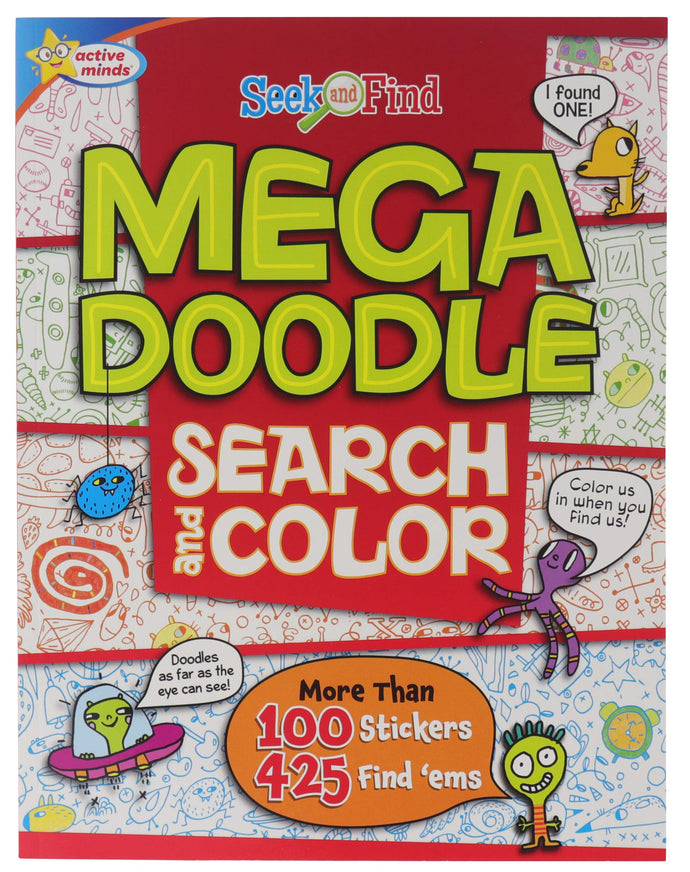 Mega Doodle Search and Color (Seek and Find) Children's Books Happier Every Chapter   