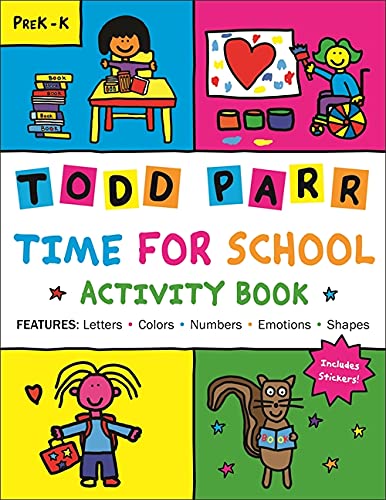 Time for School Activity Book (Pre-K to K) Children's Books Happier Every Chapter   