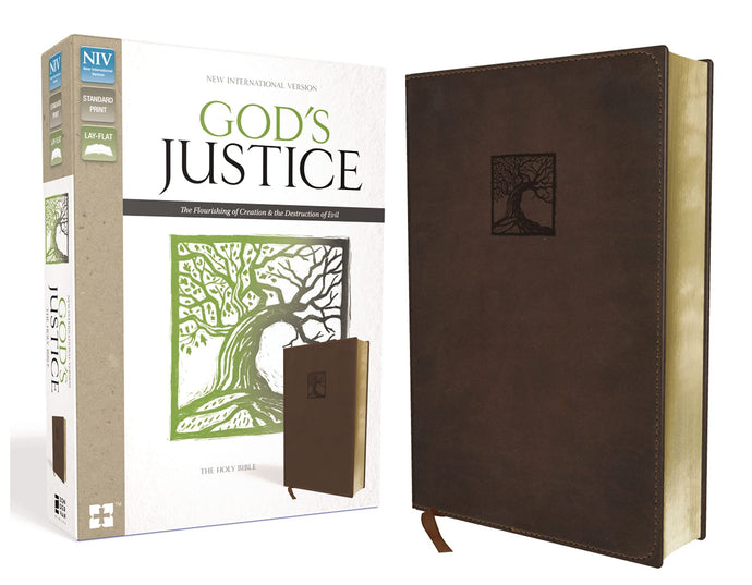 NIV God's Justice Bible (Brown Italian Duo-Tone) (Imitation Leather) Adult Non-Fiction Happier Every Chapter   