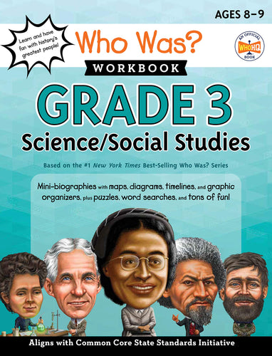 Who Was? Workbook: Grade 3 Science/Social Studies (Who HQ) (Paperback) Children's Books Happier Every Chapter   