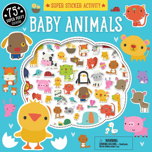 Baby Animals Super Sticker Activity Children's Books Happier Every Chapter   