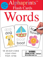 Words Wipe-Clean Flash Cards With Pen (Alphaprints)