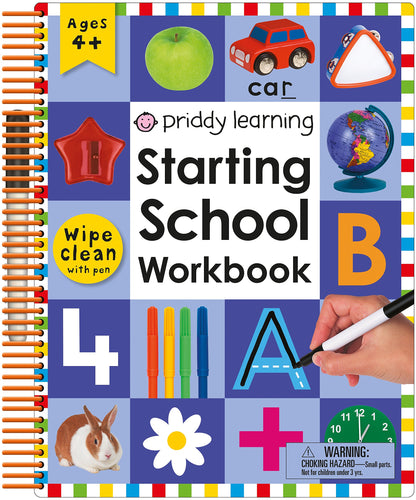 Starting School Wipe Clean Workbook with Pen (Priddy Learning) Children's Books Happier Every Chapter   