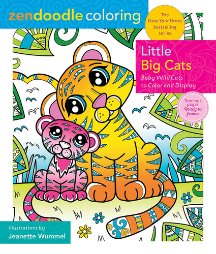 Little Big Cats (Zendoodle Coloring) (Paperback) Adult Non-Fiction Happier Every Chapter   
