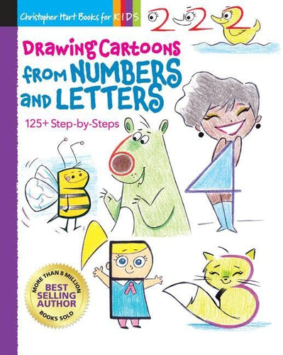 Drawing Cartoons from Numbers and Letters (Softcover) Children's Books Happier Every Chapter   
