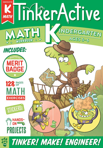 Math Workbook (TinkerActive, Kindergarten) (Paperbackr) Children's Books Happier Every Chapter   