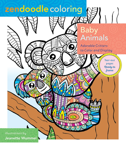 Baby Animals (Zendoodle Coloring) (Softcover) Adult Non-Fiction Happier Every Chapter   