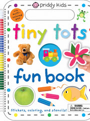 Tiny Tots Fun Book: Stickers, Coloring, and Stencils! With Multi-Colored Pen (Wipe Clean)