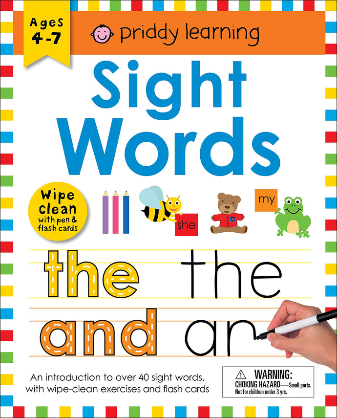 Sight Words Wipe Clean Workbook with Pen & Flash Cards Children's Books Happier Every Chapter   