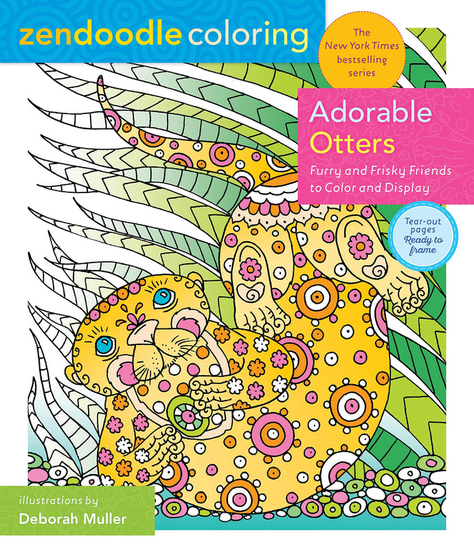 Adorable Otters Zendoodle Coloring (Softcover) Children's Books Happier Every Chapter   