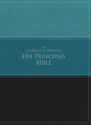 NIV The Charles F. Stanley Life Principles Bible (Green/Black Leathersoft) (Imitation Leather) Adult Non-Fiction Happier Every Chapter   