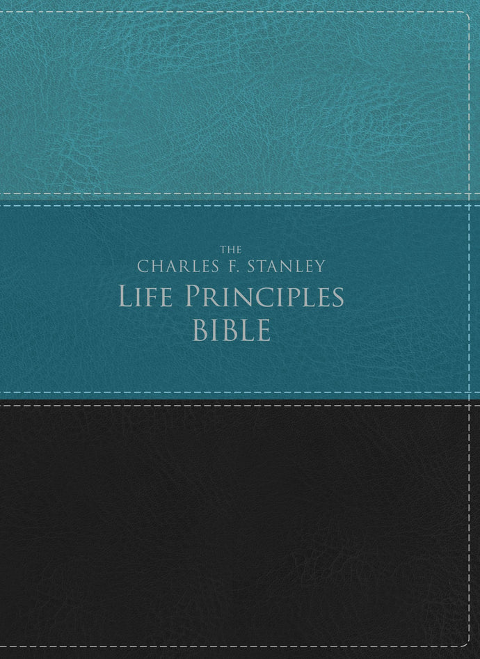 NIV The Charles F. Stanley Life Principles Bible (Green/Black Leathersoft) (Imitation Leather) Adult Non-Fiction Happier Every Chapter   