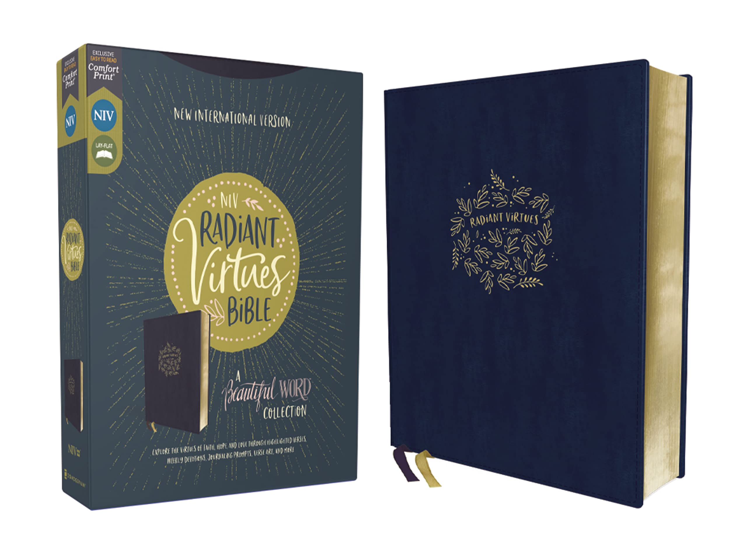 NIV, Radiant Virtues Bible: A Beautiful Word Collection (Navy Leathersoft) (Imitation Leather)