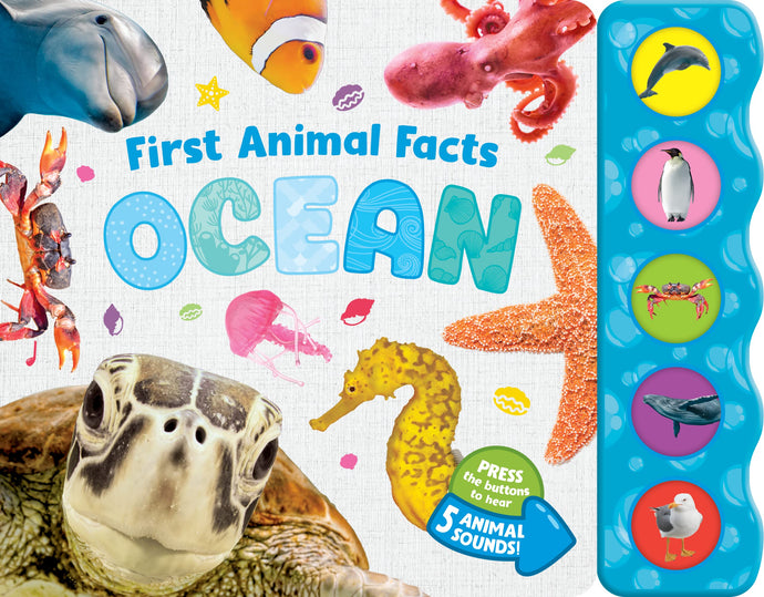 Ocean (First Animal Facts, 5 Button Sound Book) (Board Books) Children's Books Happier Every Chapter   