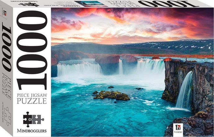 Godafoss Waterfall, Iceland 1000 Piece Jigsaw Puzzle (Mindbogglers) (Puzzles) Adult Non-Fiction Happier Every Chapter   