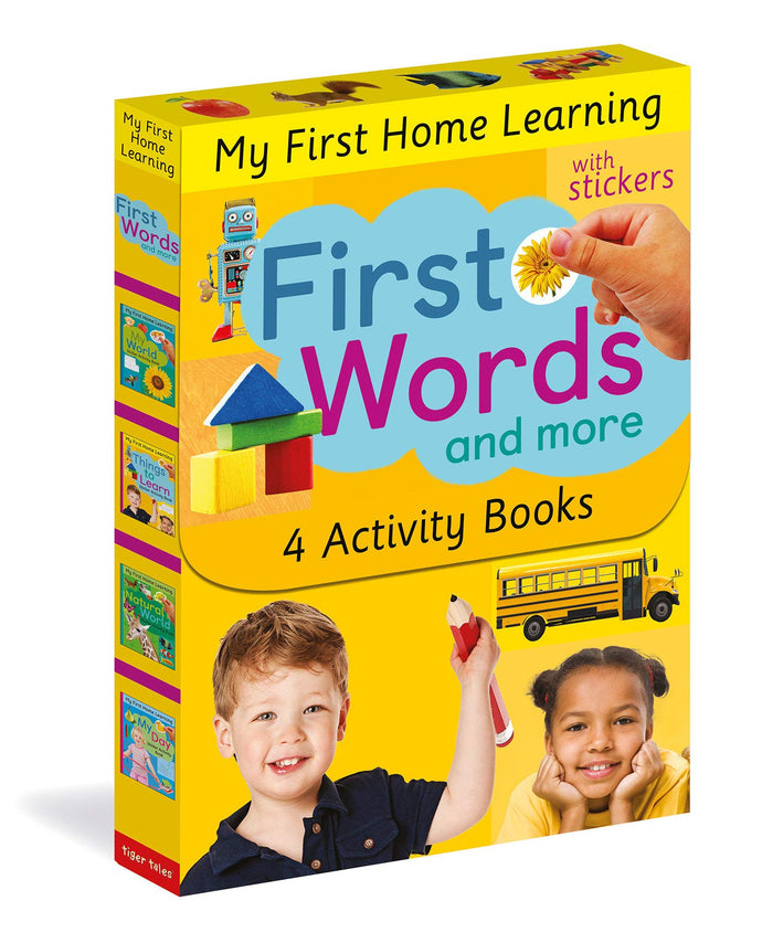 First Words and More: 4 Activity Books (My First Home Learning) (Activity Set) Children's Books Happier Every Chapter   