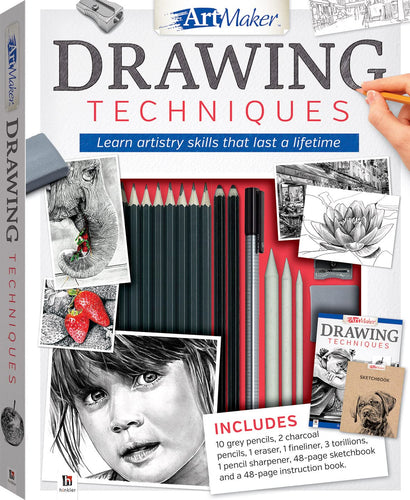 Drawing Techniques (Artmaker) (Activity Set) Adult Non-Fiction Happier Every Chapter   