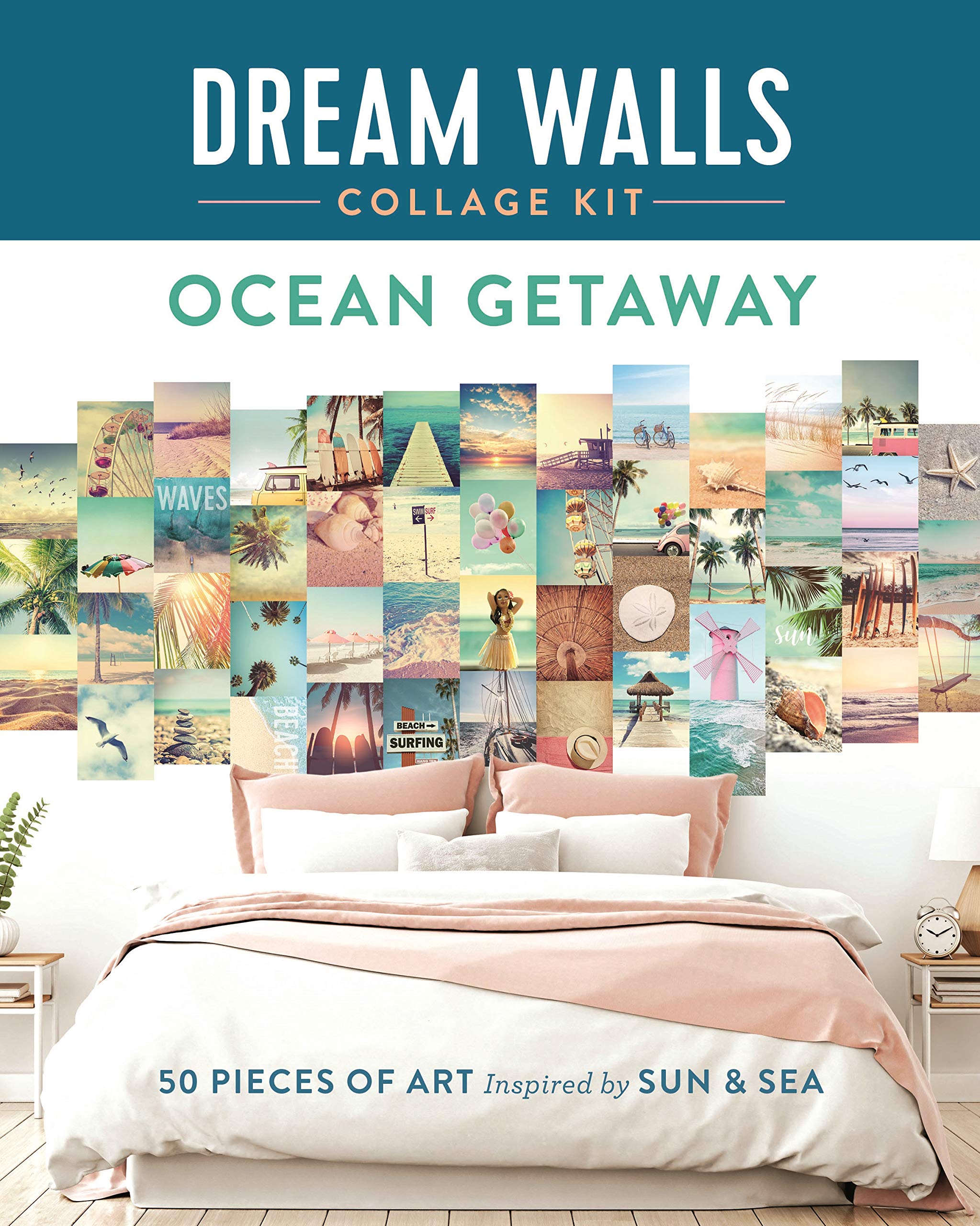 Ocean Getaway: 50 Pieces of Art Inspired by Sun and Sea (Dream Walls Collage Kit) (Softcover)