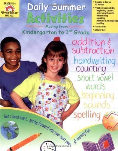 Daily Summer Activities (Between Grades K - 1) (Paperback) Children's Books Happier Every Chapter   