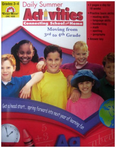 Daily Summer Activities (Between Grades 3 and 4) (Paperback) Children's Books Happier Every Chapter   