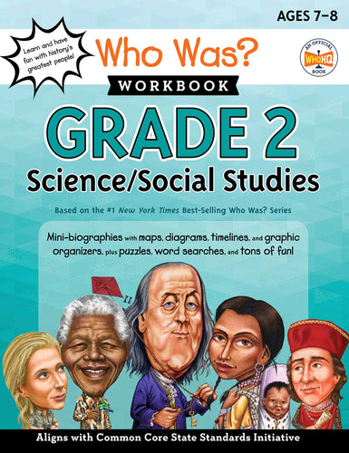 Who Was? Science/Social Studies Workbook (Grade 2, WhoHQ) (Paperback) Children's Books Happier Every Chapter   