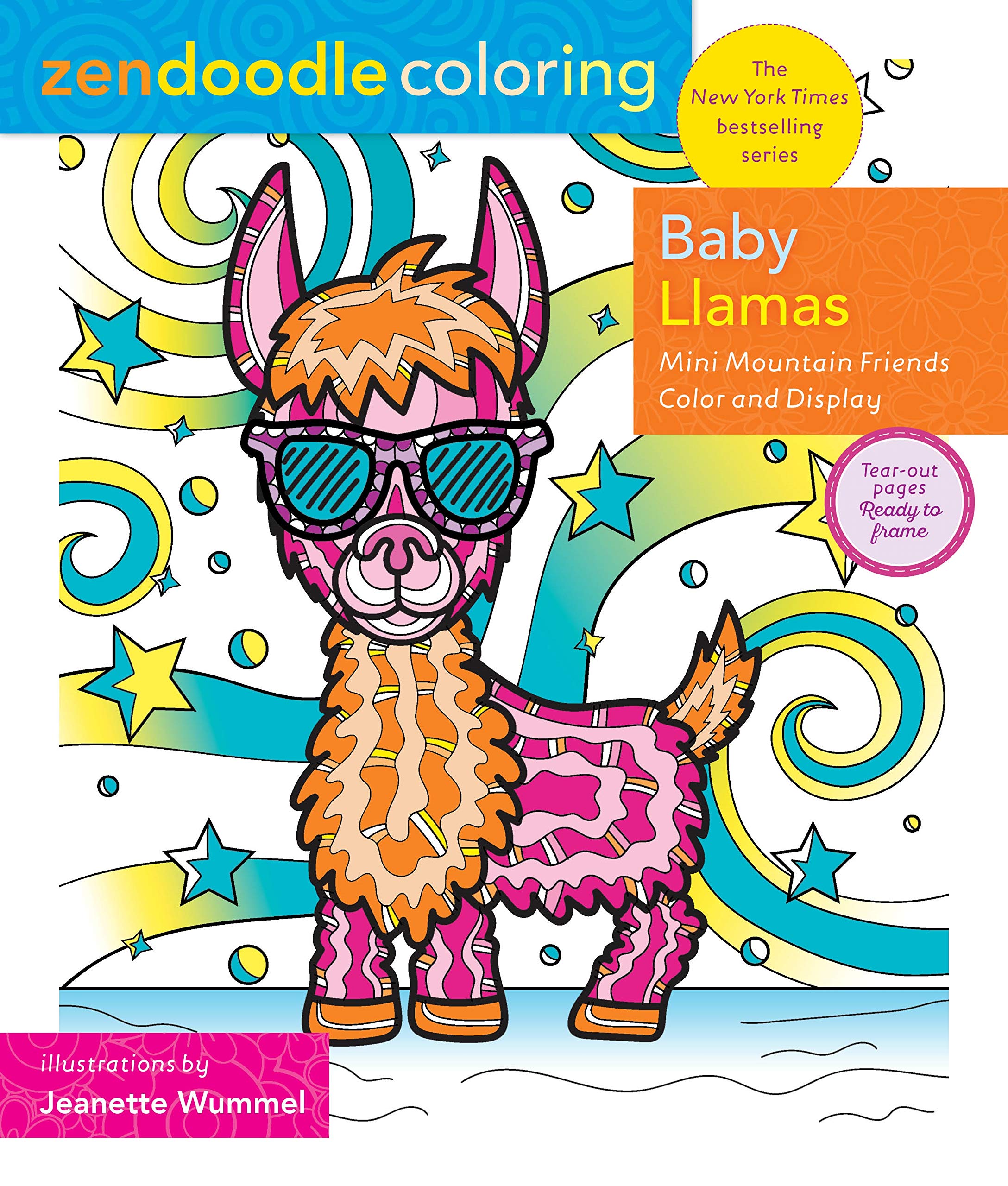 Baby Llamas: Mini Mountain Friends to Color and Display (Zendoodle Coloring) (Paperback)