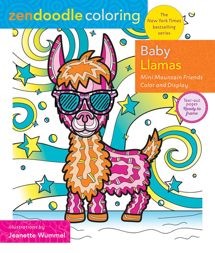 Baby Llamas: Mini Mountain Friends to Color and Display (Zendoodle Coloring) (Paperback) Adult Non-Fiction Happier Every Chapter   