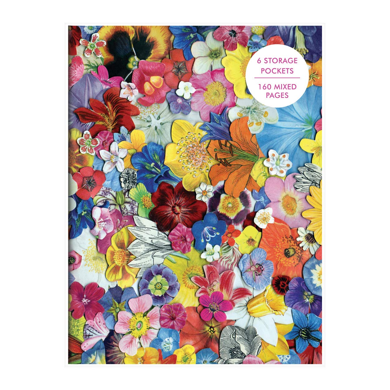 Flowers PVC Multi-Pocket Cover Journal (Paperback)