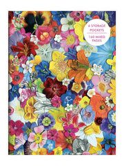 Flowers PVC Multi-Pocket Cover Journal (Paperback)