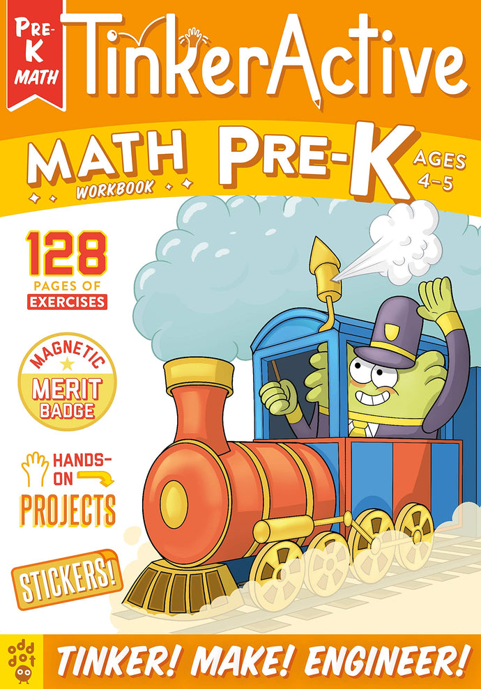 Math Workbook: Pre-K Ages 4-5 (TinkerActive Workbooks, Bk. 10) (Softcover) Children's Books Happier Every Chapter   