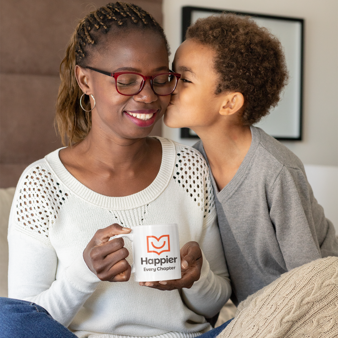 Happier Every Chapter Ceramic Mug