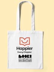 Happier Every Chapter Tote Bag